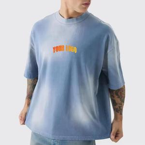 Acid Wash <b>Oversized</b> T <b>Shirt</b> 100% Cotton Vintage Washed Tee Blank Streetwear O Neck Short Sleeve for Men Acid Washed <b>Shirts</b> - Product Image 1