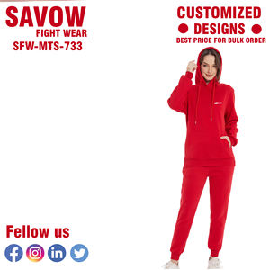 Vente en gros de vêtements de sport deux-pièces personnalisés à séchage rapide survêtements en polyester de haute qualité pour hommes femmes décontracté solide entraînement de jogging - Product Image 4