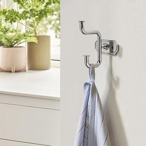 Silver Decorative Wall <b>Hooks</b> for <b>Bathroom</b> Bedroom Kitchen-Robe Coat <b>Hooks</b> Durable Aluminium Material for Towel Organisation - Product Image 4
