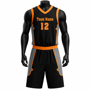 Uniformes de basketball brodés et thermocollés à séchage rapide pour l'entraînement, vente en gros usine - Product Image 1
