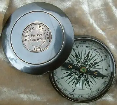 Calvin antique compass Solid Brass Pocket Compass Antique Black