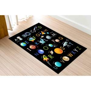 Tapis imprimé : Tapis éducatif alphabet pour la décoration de la chambre d'enfant, avec tapis moelleux à poils longs - Product Image 5