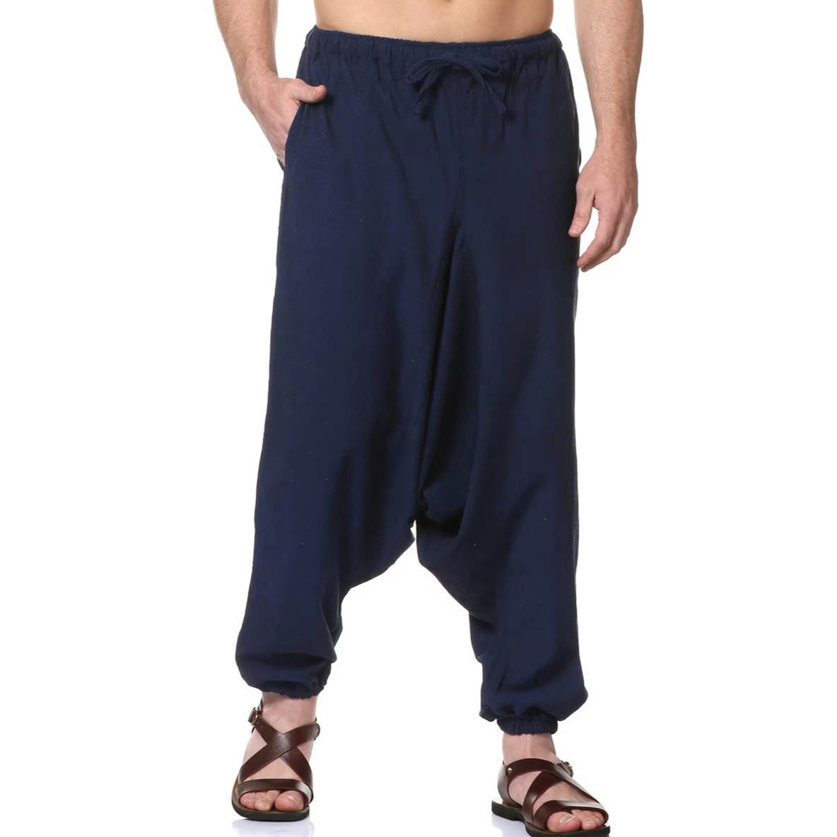 Pantaloni Aladino In Viscosa Con Stampa Pavone | Edizione Limitata, Vita Media Elastica - Foto 2