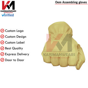OEM Leather Work <b>Gloves</b> Wholesale Factory Supply Fast Shipping Custom Logo Cowhide Leather <b>Safety</b> <b>Gloves</b> OEM Service Available - Product Image 3