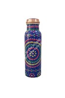Bouteilles en cuivre martelé sur mesure, 100 % cuivre, 950 ml, double paroi, écologiques, avec paille, pour les magasins de produits santé