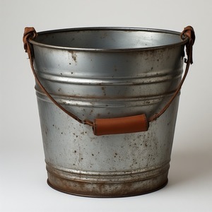 Jardinière en cuir galvanisé vintage avec corps enveloppé de cuir artisanal fait à la main conçu pour la décoration saisonnière - Product Image 6