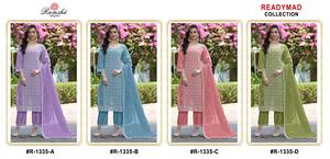 Premium Pakistani Salwar Kameez Set con bordado Kurta Palazzo & Dupatta disponible a los mejores precios al por mayor para pedidos al por mayor - Product Image 6