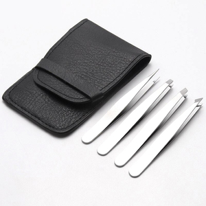 Pince à sourcils à pointe ronde professionnelle de haute qualité en acier inoxydable coloré enduit accessoires de beauté outils pince à épiler à sourcils - Product Image 3