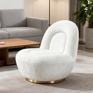 Soft Modern Eco-Friendly Chaise <b>Lounge</b> Accent <b>Chair</b> US/UK Fabric Ash Wood Frame for Apartment Living Room Dining Hotel Use - Product Image 1