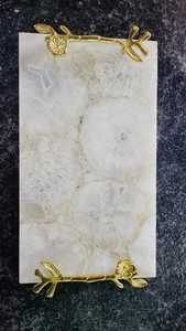 Plateaux Agate Beauté Naturelle Matériau Marbre pour une Décoration Intérieure Intemporelle Toucher Luxe Chaque Pièce pour les Occasions Alimentaires - Product Image 3