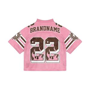 Chemises à col en V personnalisées T-shirts surdimensionnés à séchage rapide Boxy Mesh Soccer Wear T-shirt unisexe en jersey de football de basket-ball - Product Image 5