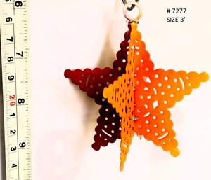 Adorno colgante en forma de estrella, accesorios decorativos festivos para árbol de Navidad - Product Image 1