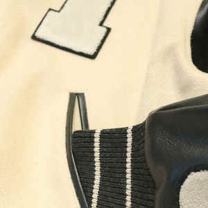 Chaqueta Varsity de Invierno 2025, Nueva, Personalizada, de Lona, Sherpa, Lana Polar, con Parches, Estilo Urbano, Cuello Alto, Logotipo Frontal, para Hombre y Mujer - Product Image 5