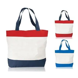 Tous les temps Produits d'épicerie à la mode Shopping mignon personnalisé imprimé nouveau coton tissé GOTS approuvé durable en vrac plaine fourre-tout sacs - Product Image 1