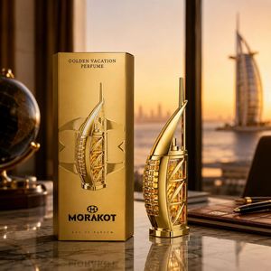 น้ำหอม <span class=keywords><strong>MORAKOT</strong></span> Golden Vacation OEM รับผลิตตามสั่ง พร้อมโลโก้ส่วนตัว ขายส่ง ปริมาณ 75 มล. กลิ่นผลไม้และไม้หอม เหมาะสำหรับเป็นของขวัญ - Product Image 2
