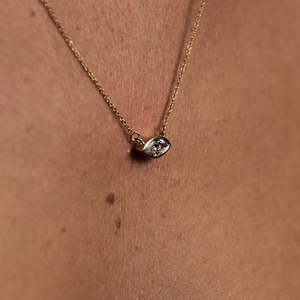 Marquise Cut Moissanite Solitaire <b>Sterling</b> <b>Silver</b> Luxury Women's Pendant <b>Necklace</b> Elegant - Product Image 3