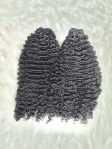 Extensiones de cabello de paquetes rizados birmanos Cabello humano virgen crudo de color negro natural 100% Cabello humano vietnamita - Product Image 2