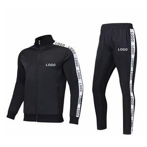 Nouveaux survêtements deux pièces décontractés de haute qualité pour hommes ensemble de survêtement personnalisé unisexe Vintage entraînement Jogging porter avec fermeture éclair - Product Image 2