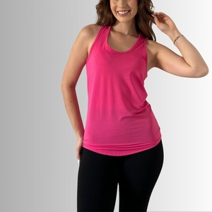 Camiseta sin mangas de LICRA marrón para mujer Top corto de moda con decoración de estampado transpirable Tela de punto de longitud corta de BD - Product Image 4