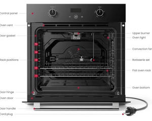 G-A-S-L-A-N-D 2-4 Horno de gas natural incorporado con convección 120V, enchufe negro - Product Image 5