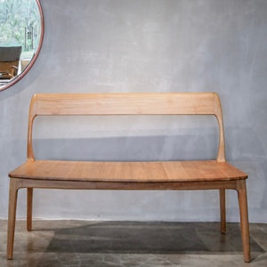 Diseño único Hermoso banco de respaldo de madera de teca Asientos modernos Entrada - Product Image 2