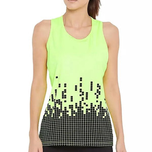 Top corto sostenible para mujer, camiseta sin mangas deportiva transpirable y suave para correr con diseño sublimado único para verano, venta al por mayor - Product Image 1