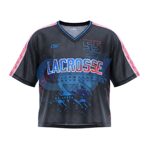 Maillots de lacrosse personnalisés OEM/ODM réversibles en maille sublimée 100 % polyester – Uniformes de lacrosse personnalisés pour votre équipe - Product Image 1