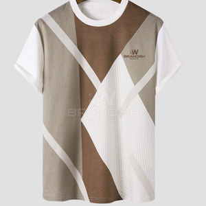 Uso cómodo Camisetas estampadas de moda Tamaño personalizado 100% Camiseta hecha de algodón para hombres Low Moq Loose Fit Men T-Shirt - Product Image 1