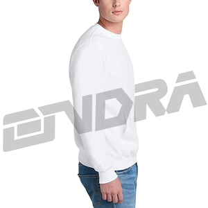 Sudadera blanca para hombre, corte holgado, lisa, suave y cómoda, para uso diario, estilo casual urbano con comodidad moderna, progearxfitor - Product Image 2