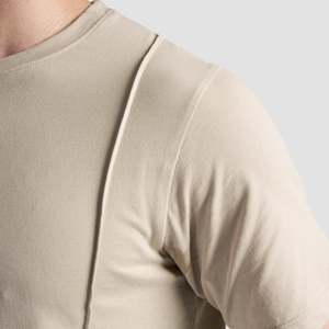 GA Cartel Custom Logo Embroidered Tee in Beige Compressed 200g and 240g Cotton/<b>Bamboo</b> Fiber <b>Screen</b> Print Design - Product Image 5