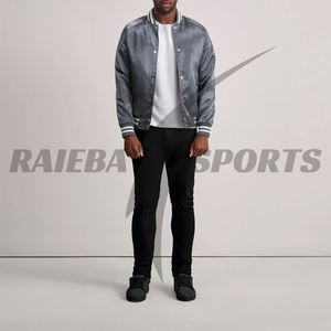 Gran oferta, abrigo de bombardero de calidad superior personalizado para hombre, chaqueta universitaria de cuero de seda de lana, chaqueta de béisbol universitaria de tendencia con soporte - Product Image 5