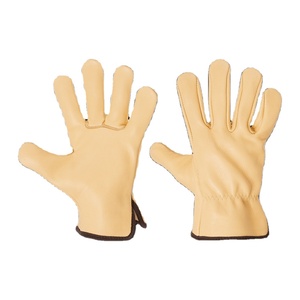 Guantes de Trabajo de Cuero de Cabra de Alta Resistencia, Guantes de Protección Personal Resistentes a la Abrasión para Jardinería - Product Image 1