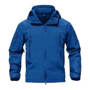 Chaqueta Softshell Casual para Hombre al por Mayor, de Alta Calidad, Transpirable, Impermeable, con Capucha, Cortavientos, Tela de Poliéster Personalizada - Product Image 5