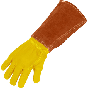 Cómodos guantes de soldadura MIG TIG de cuero de la mejor calidad resistentes al calor en el interior guantes de seguridad de tela transpirables y aislantes - Product Image 1