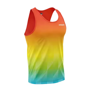 Vêtements de sport personnalisés OEM ODM débardeur de course léger sans couture et respirant pour les équipes vêtements de sport hauts maillots - Product Image 3