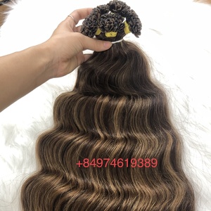 ขายส่งหนังกําพร้าดึงคู่ชิดเวอร์จินรัสเซียเรมี่ผมเคราตินพรีบอนด์ปลายแบนการต่อผมมนุษย์เวียดนาม - Product Image 3