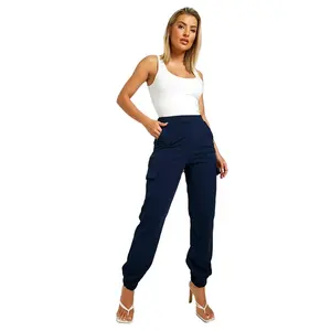 Hot Selling Frauen Custom ized Navy Blue Cargo Pants Frauen Casual Cargo Hosen zum Verkauf in günstigen Preisen