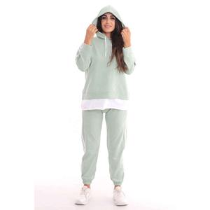 Ensemble pantalon de survêtement et sweat à capuche pour femmes personnalisé style de rue joggings épais sweats à capuche et pantalons de survêtement pour femmes - Product Image 1