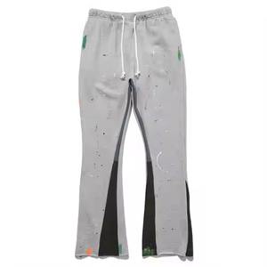 กางเกงผ้าฟลีซสเวตเตอร์หลายกระเป๋าแนวสตรีทสำหรับผู้ชายกางเกงผ้าขนแกะหลากสีแยกด้านล่างมีกระเป๋าพิมพ์ลายแบบตามสั่ง - Product Image 5