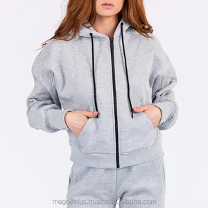 Sweat-shirt décontracté oversize en coton pour femme avec poches kangourou, logo et impression personnalisés, vêtement de détente à capuche - Product Image 6
