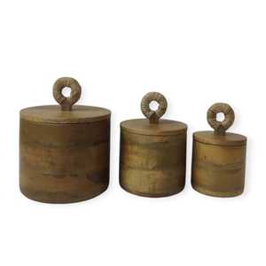 <b>Antique</b> Brown Mango Wood Hand Carved Decorative Storage Boxes Customized Shape Size for Farmhouse Home Kitchen Natural Antiqued - Product Image 1