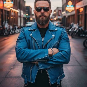 Blouson en cuir pour homme, à capuche, respirant, style décontracté d'été - Product Image 4