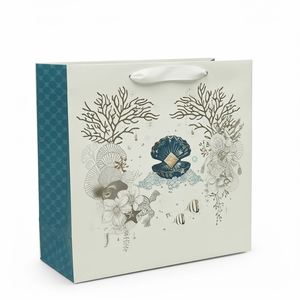 Sacs de shopping en papier de luxe écologiques biodégradables personnalisés de qualité supérieure pour l'emballage de cadeaux, la décoration, la mode, les cosmétiques, les bijoux - Product Image 1