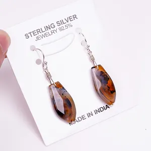 Montana Agate Fancy Ethnic Style Handmade Jewelry 925 Sterling Silver Dangle Earrings