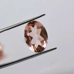 Melocotón morganita cuarzo ovalado en forma facetada corte Natural morganita cuarzo doblete piedra preciosa para hacer joyería morganita cabujón - Product Image 6