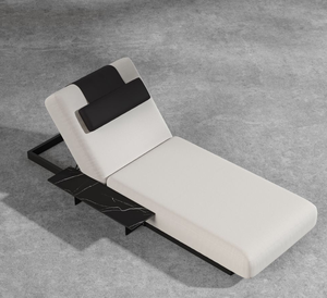 Chaise longue <span class=keywords><strong>de</strong></span> plage <span class=keywords><strong>de</strong></span> luxe pour hôtel, coussin épais, mobilier d'extérieur en aluminium, transat pour <span class=keywords><strong>piscine</strong></span> <span class=keywords><strong>de</strong></span> complexe hôtelier - Product Image 5