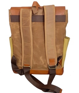 Venta caliente de cuero hecho a mano personalizado y mochila de lona bolsa de equipaje de alta calidad bolsas de viaje de mano a precio - Product Image 3