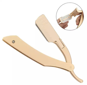 Rasoirs de barbier professionnels de haute qualité, lames droites en acier inoxydable tranchantes, manche en plastique, ciseaux à effiler à 28 dents - Product Image 2