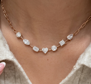 Pendentifs en or rose 18 carats avec diamants de laboratoire certifiés IGI, taille mixte, pour bijoux de luxe pour femmes, à porter au quotidien - Product Image 2