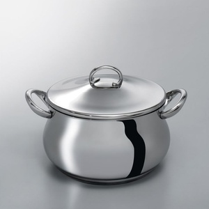 Cacerola de metal de diseño elegante con tapa para olla caliente que sirve en la cocina y almacenamiento de alimentos - Product Image 2